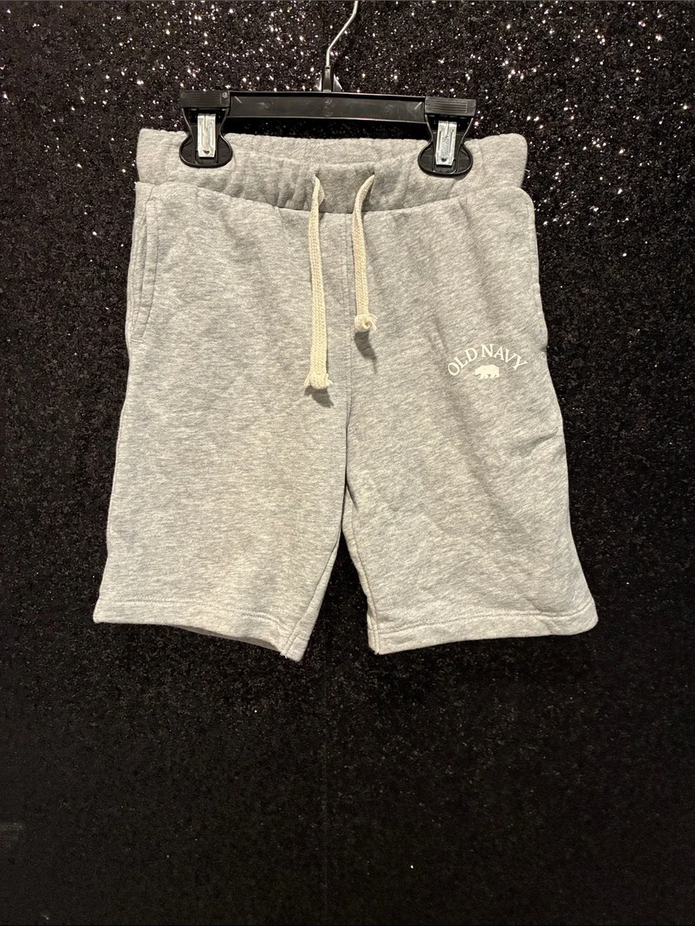 Old Navy Heather Gray Kids Fleece Drawstring Shorts